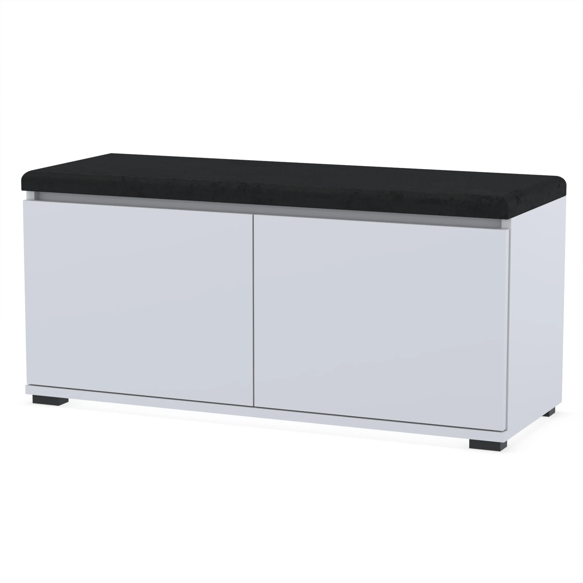 Szafka na buty VB 100×30×45 cm z siedziskiem i schowkiem dfN1 BIALY