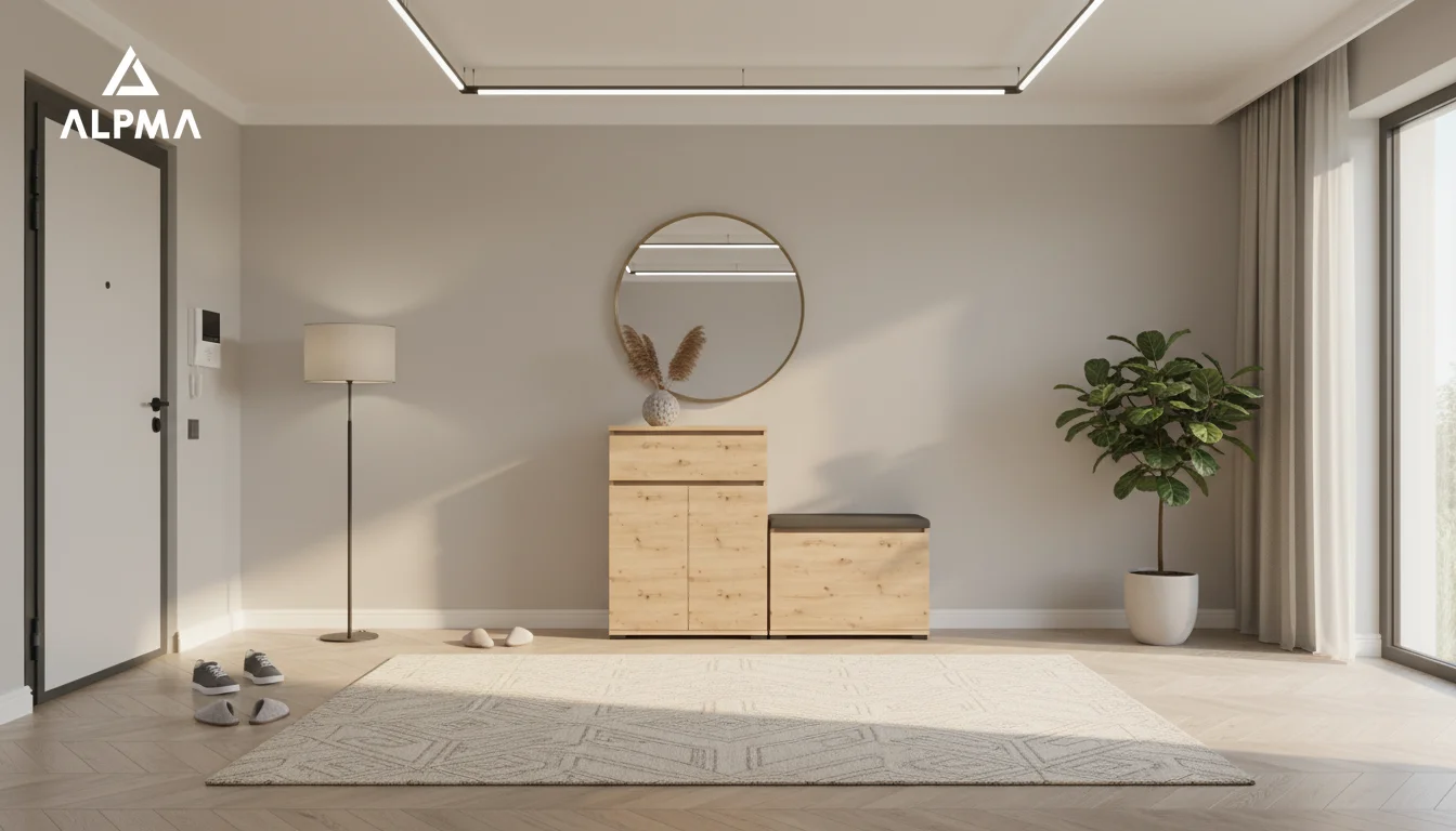 Zestaw szafka na buty I5 120x36cm VB60 TRES60 D1 N1 ARTISAN siedzisko, schowek, komoda