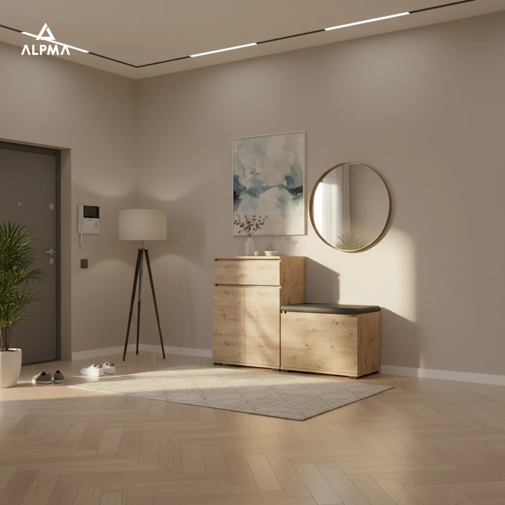 Zestaw szafka na buty I5 120x36cm VB60 TRES60 D1 N1 ARTISAN siedzisko, schowek, komoda