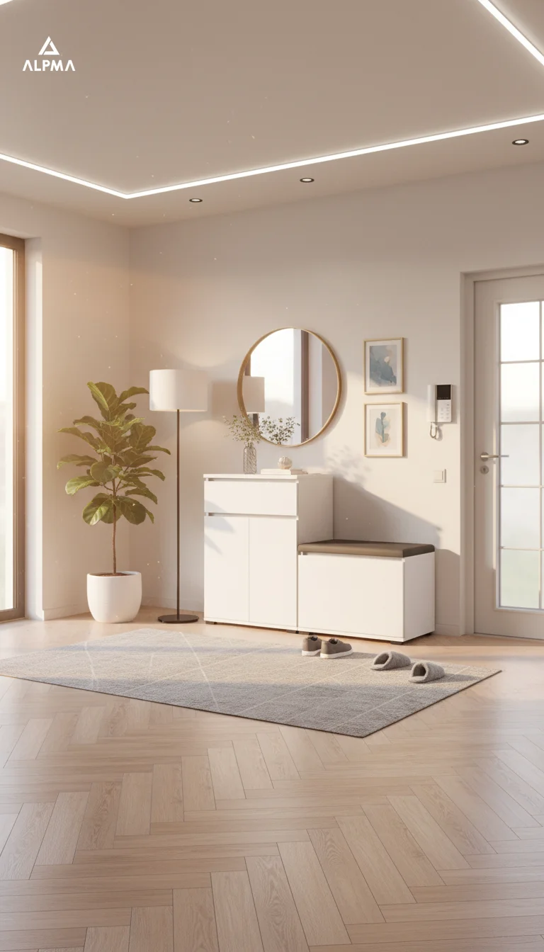 Zestaw szafka na buty I5 120x36cm VB60 TRES60 D1 N1 BIALY siedzisko, schowek, komoda
