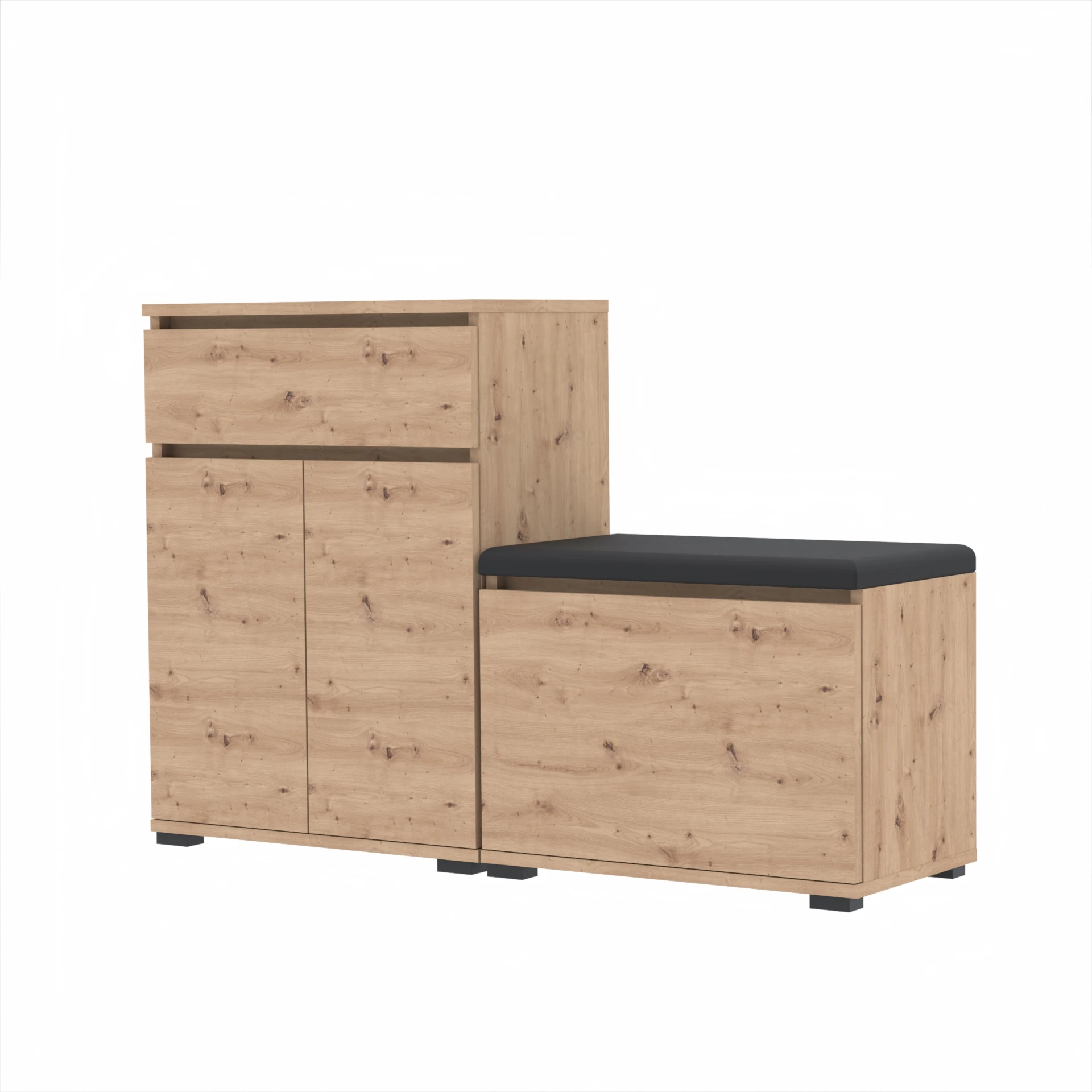 Zestaw szafka na buty I5 100x30cm VB50 TRES50 D1 N1 ARTISAN siedzisko, schowek, komoda