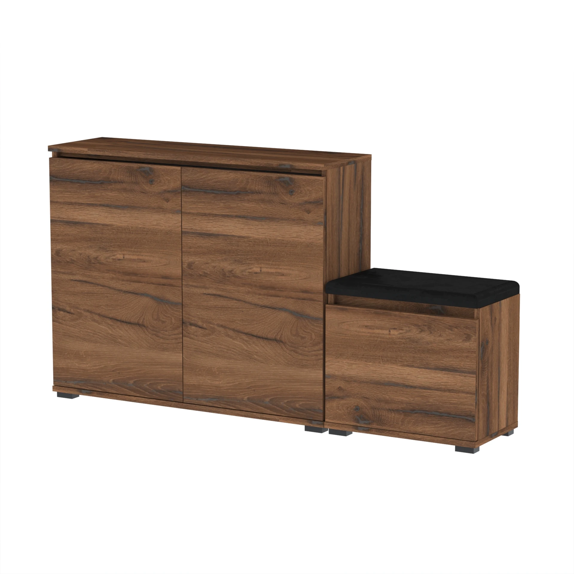 Zestaw Komoda Bini100 i szafka na buty VB50 T5A 150x36cm BINI100 VB50 D1 N1 ESTANA