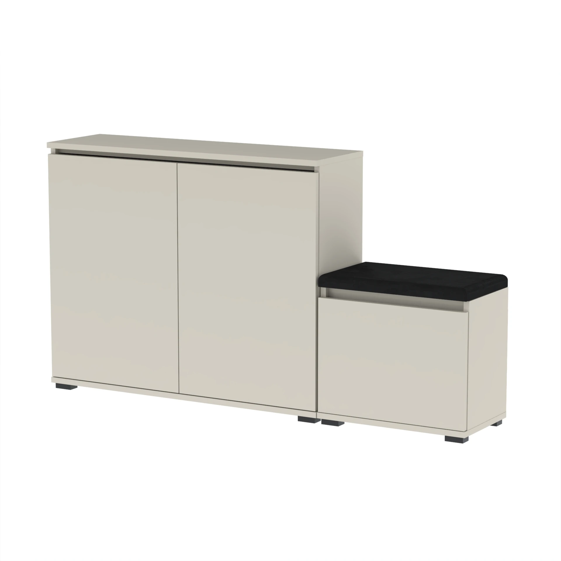Zestaw Komoda Bini100 i szafka na buty VB50 T5A 150x36cm BINI100 VB50 D1 N1 KASZMIR