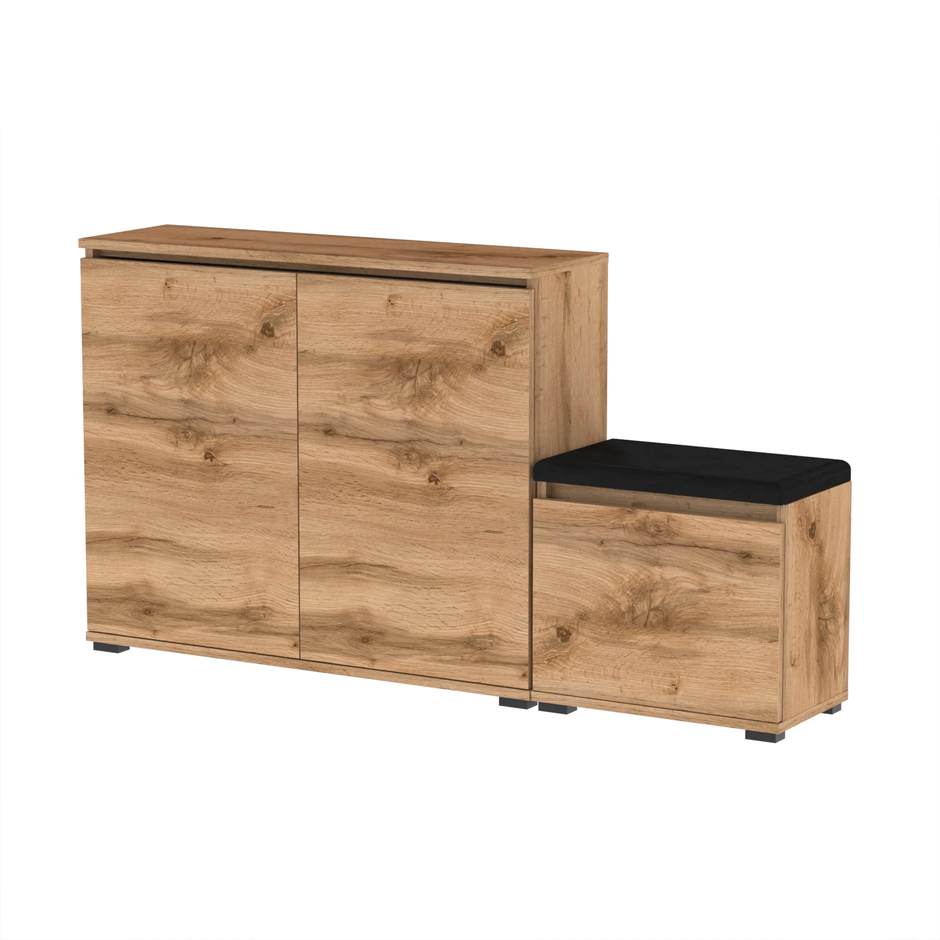 Zestaw Komoda Bini100 i szafka na buty VB50 T5A 150x36cm BINI100 VB50 D1 N1 WOTAN