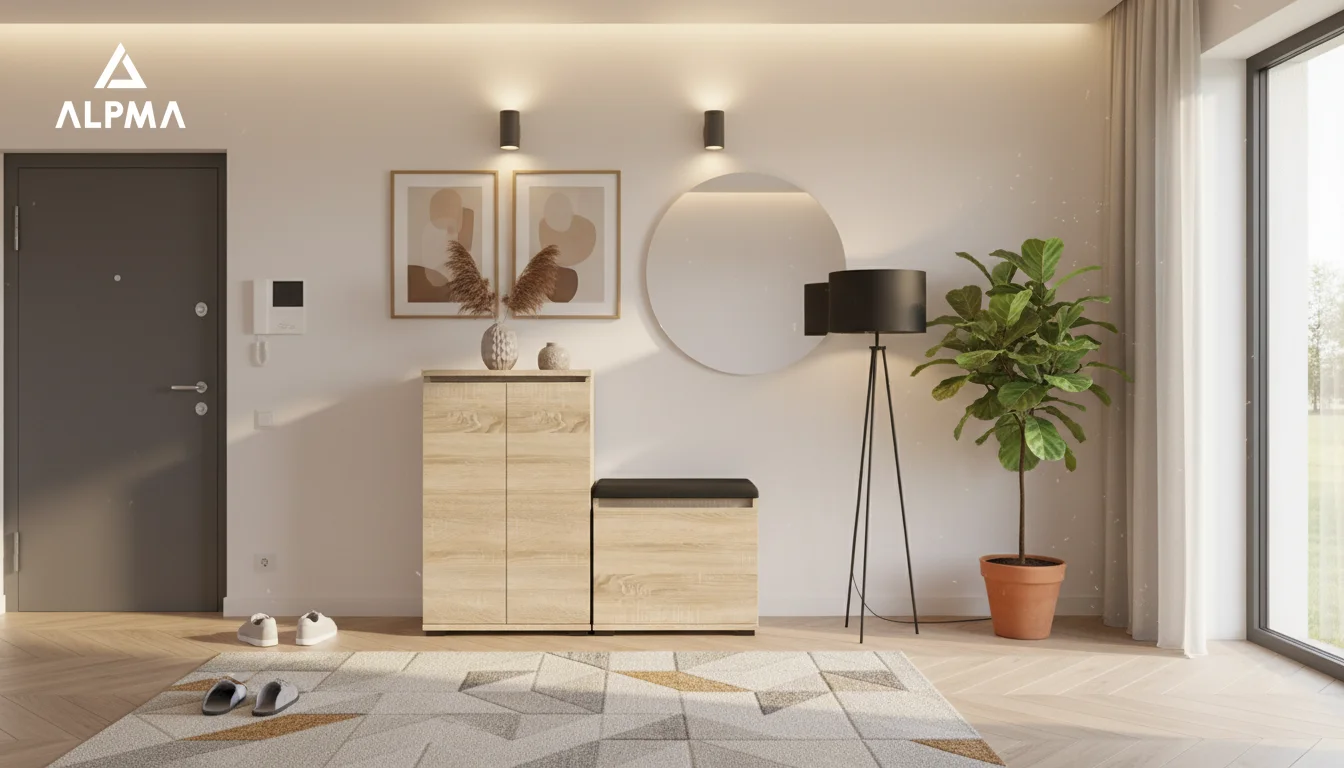 Zestaw Komoda Bini50 i szafka na buty VB50 T5A 100x30cm BINI50 VB50 D1 N1 SONOMA