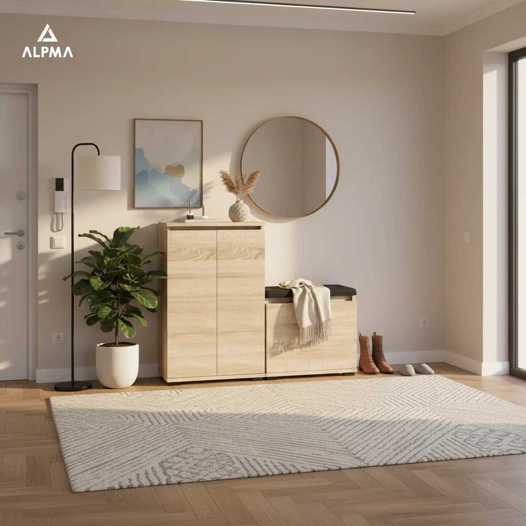 Zestaw Komoda Bini50 i szafka na buty VB50 T5A 100x30cm BINI50 VB50 D1 N1 SONOMA