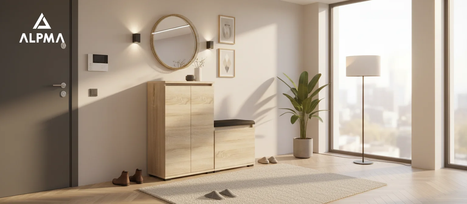 Zestaw Komoda Bini50 i szafka na buty VB50 T5A 100x30cm BINI50 VB50 D1 N1 SONOMA