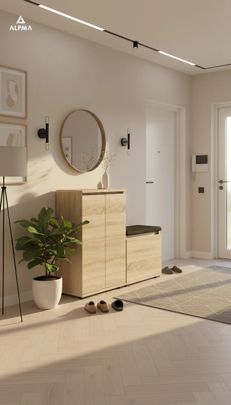 Zestaw Komoda Bini50 i szafka na buty VB50 T5A 100x30cm BINI50 VB50 D1 N1 SONOMA