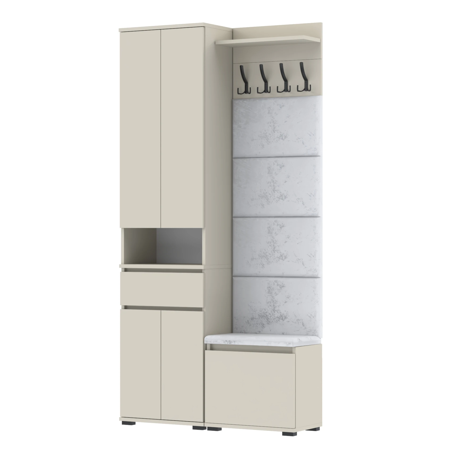 Garderoba B9 B9 100x30cm SUPRA50 VB50 WP50 4 Panele D1 N1 KASZMIR Supra 50 VB50 4PanWP50