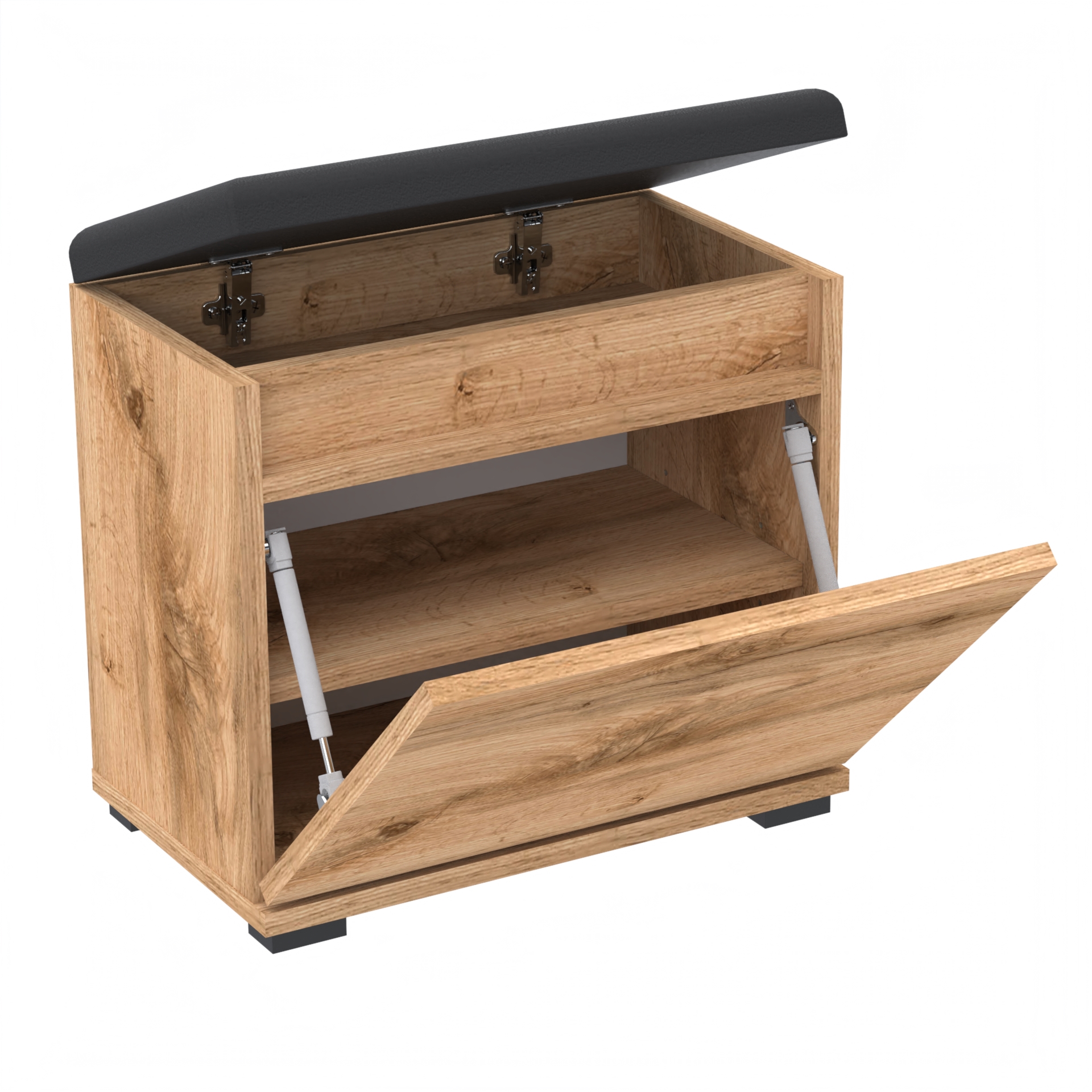 Szafka na buty VB 50×30×45 cm z siedziskiem i schowkiem D1N1 WOTAN