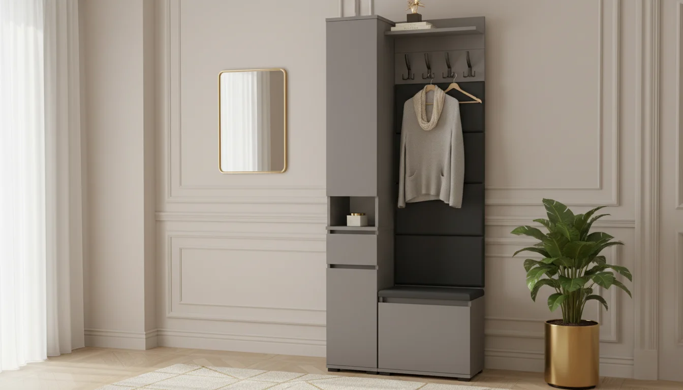 Garderoba B2 80x36cm SUPRA30 VB50 WP50 4 Panele D1 N1 ANTRACYT