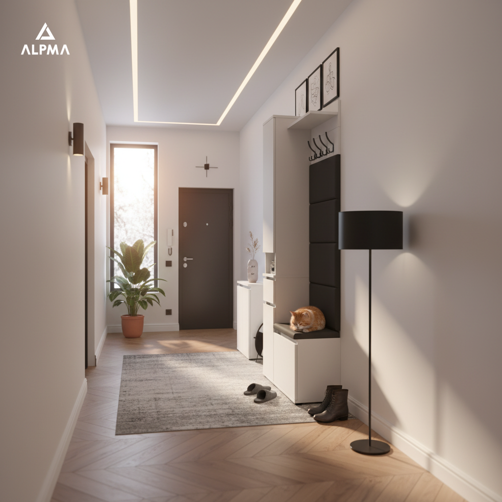 Garderoba B2 80x36cm SUPRA30 VB50 WP50 4 Panele D1 N1 BIALY