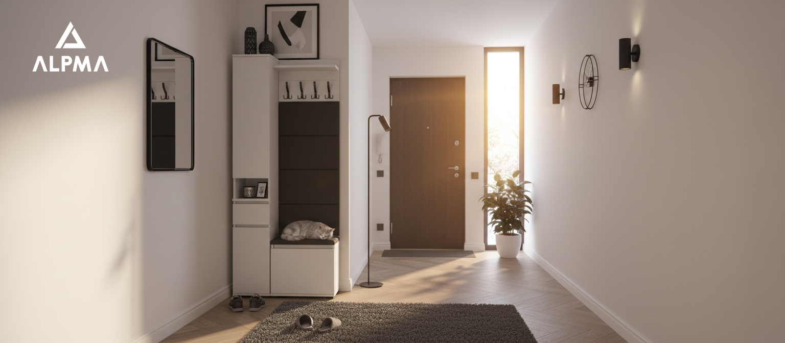 Garderoba B2 80x36cm SUPRA30 VB50 WP50 4 Panele D1 N1 BIALY