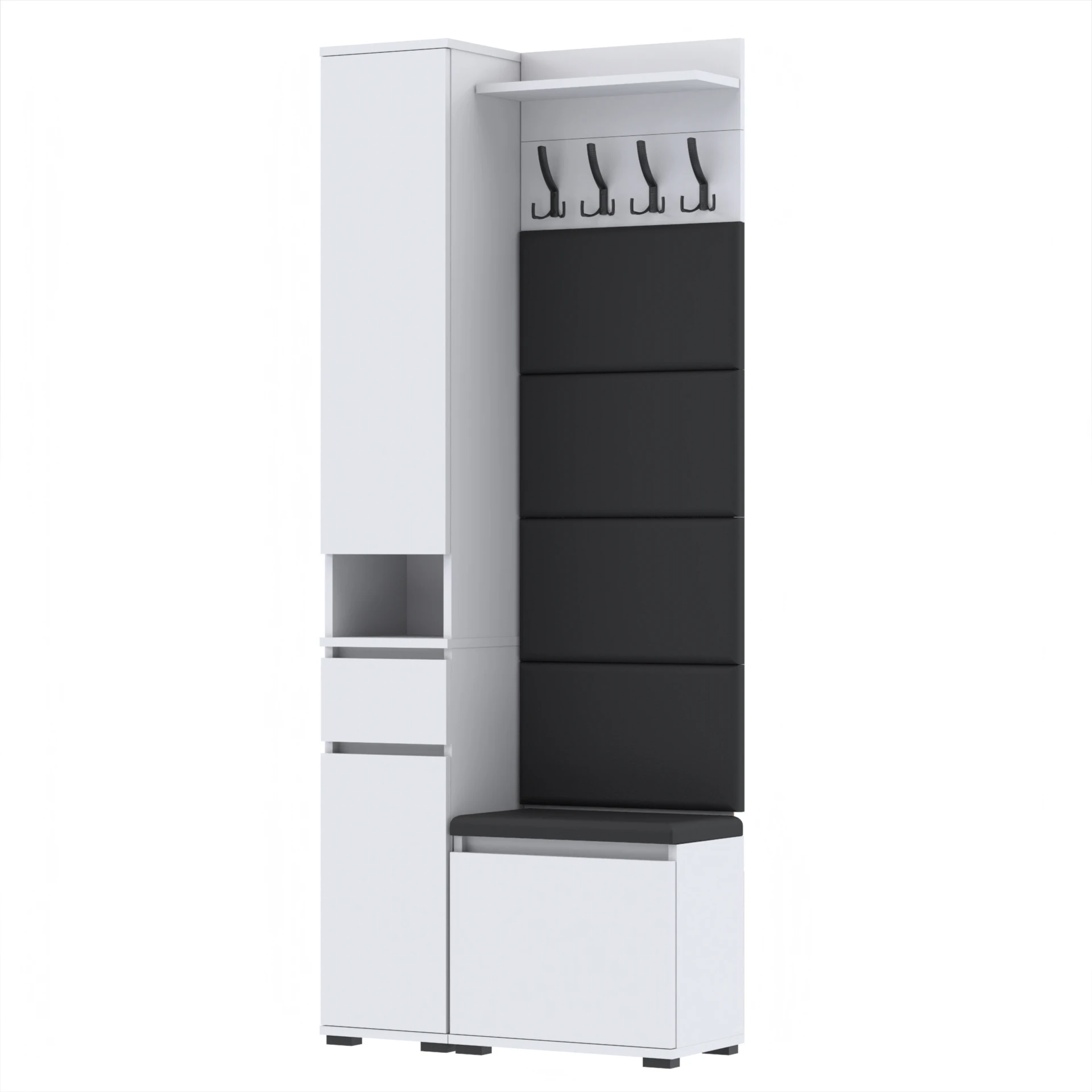 Garderoba B2 80x36cm SUPRA30 VB50 WP50 4 Panele D1 N1 BIALY