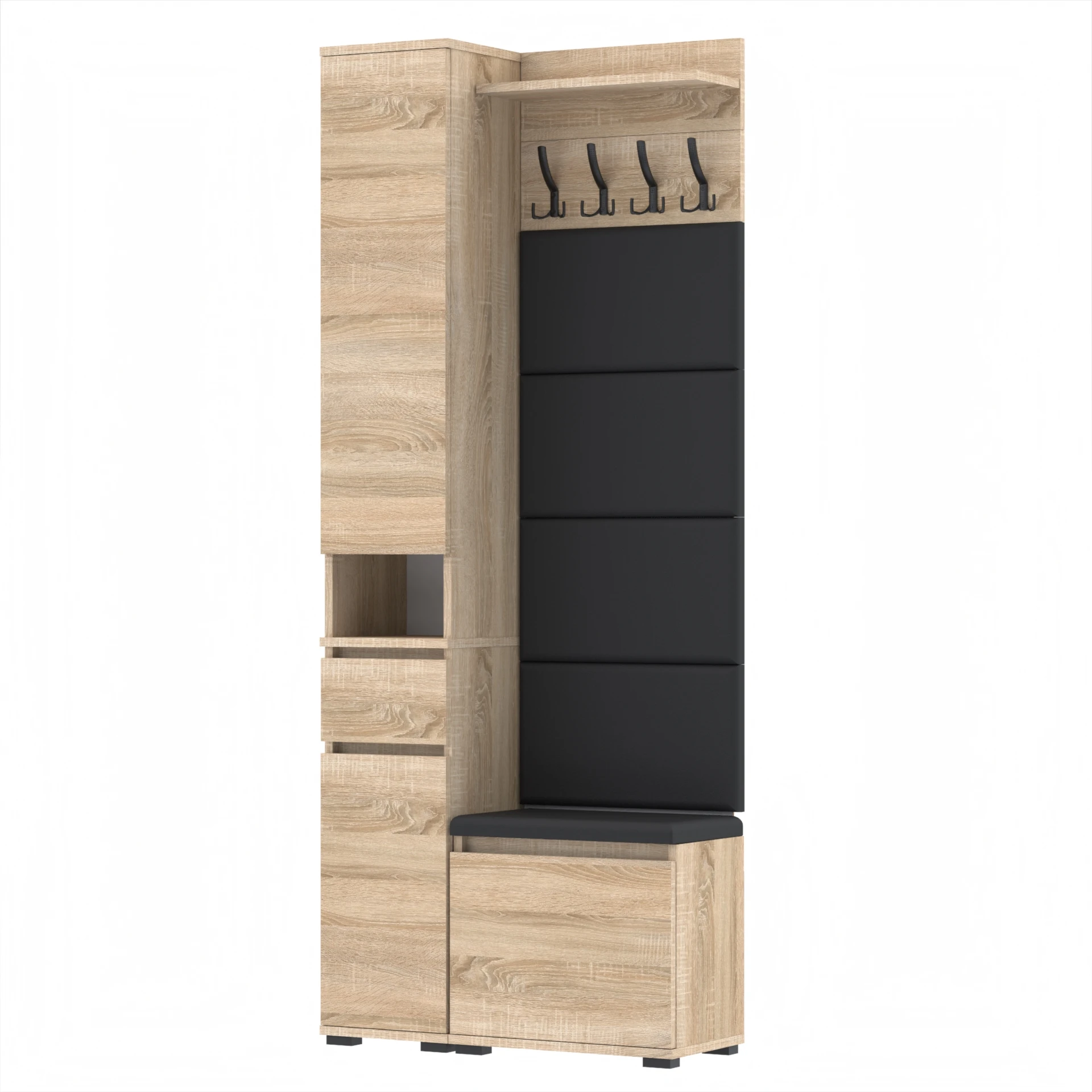 Garderoba B2 80x30cm SUPRA30 VB50 WP50 4 Panele D1 N1 SONOMA