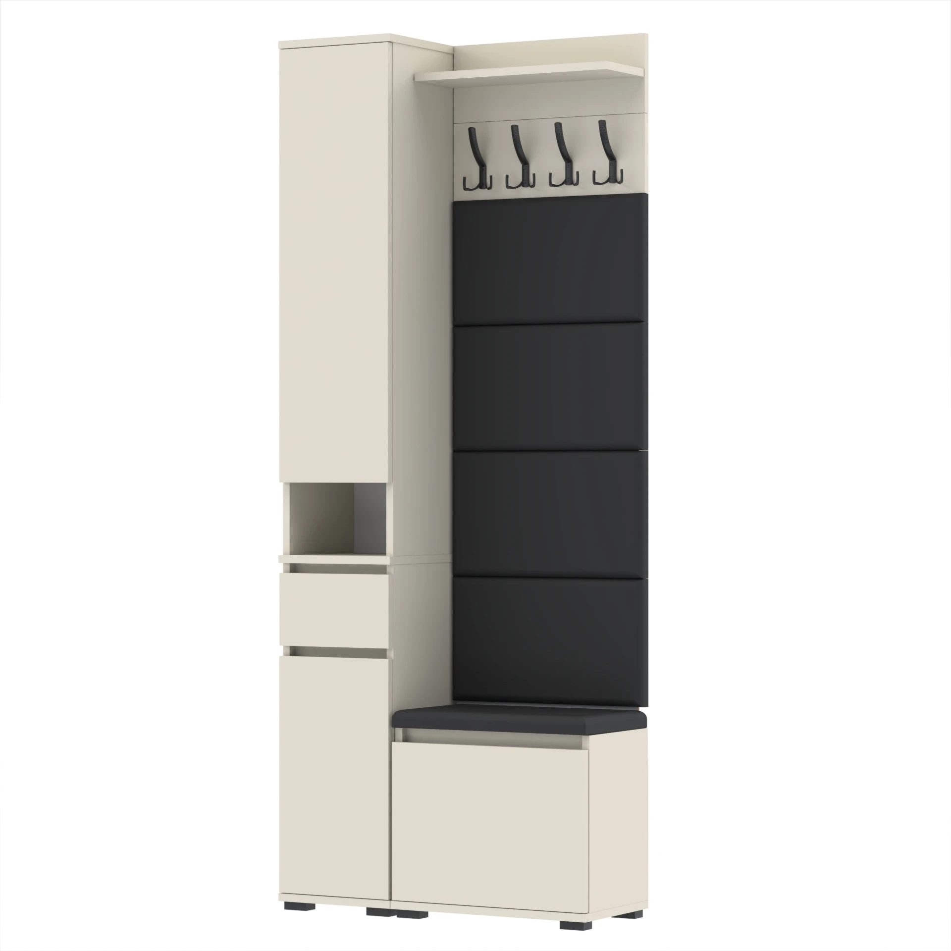 Garderoba B2 80x36cm SUPRA30 VB50 WP50 4 Panele D1 N1 KASZMIR