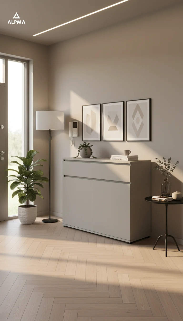 Szafka TRES na buty z szufladą  TRES 80×36×81.6 cm 3 półki i szuflada D1N1 KASZMIR