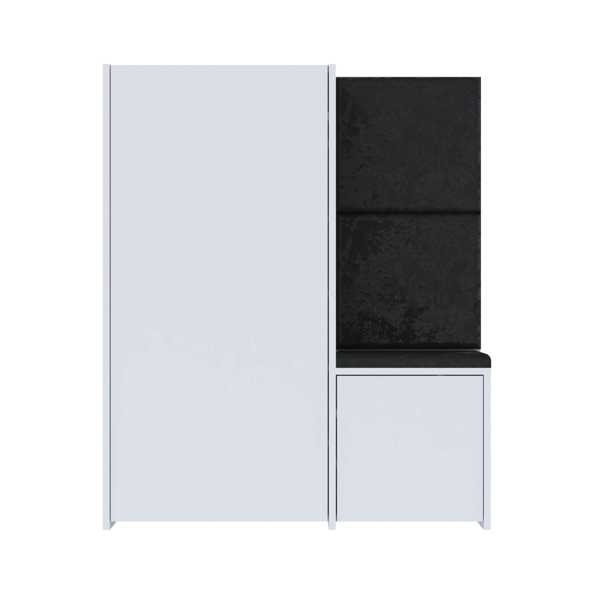 Szafka na buty z siedziskiem G32 100×30×118.3 cm Panele tapicerowane dtipN1 BIALY - zdjęcie 5