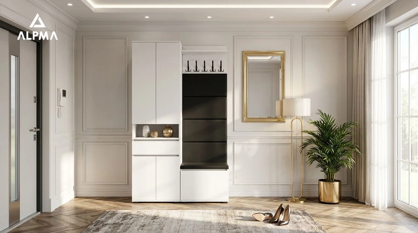 Garderoba G4 120x30cm SUPRA60 VB60 WP60 4 Panele D1 N1 BIALY