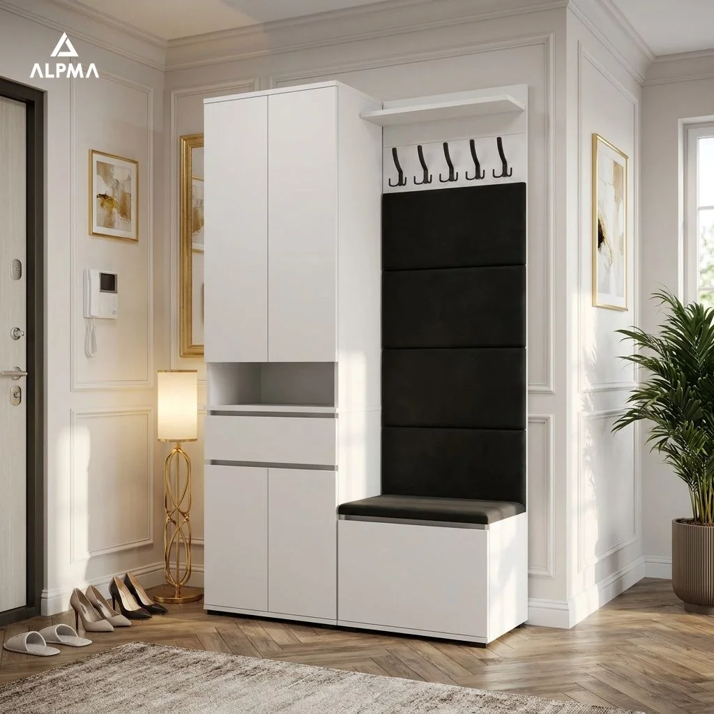 Garderoba G4 120x36cm SUPRA60 VB60 WP60 4 Panele D1 N1 BIALY