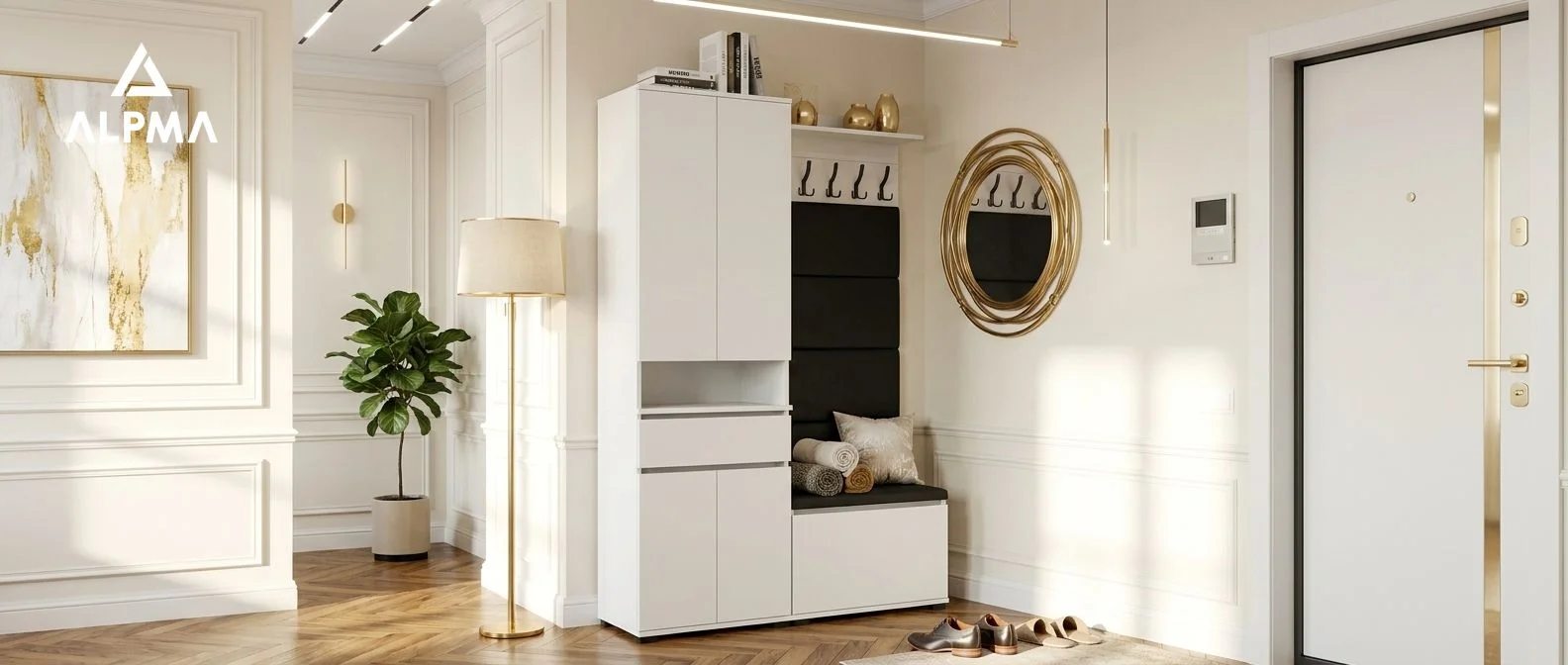 Garderoba G4 120x30cm SUPRA60 VB60 WP60 4 Panele D1 N1 BIALY