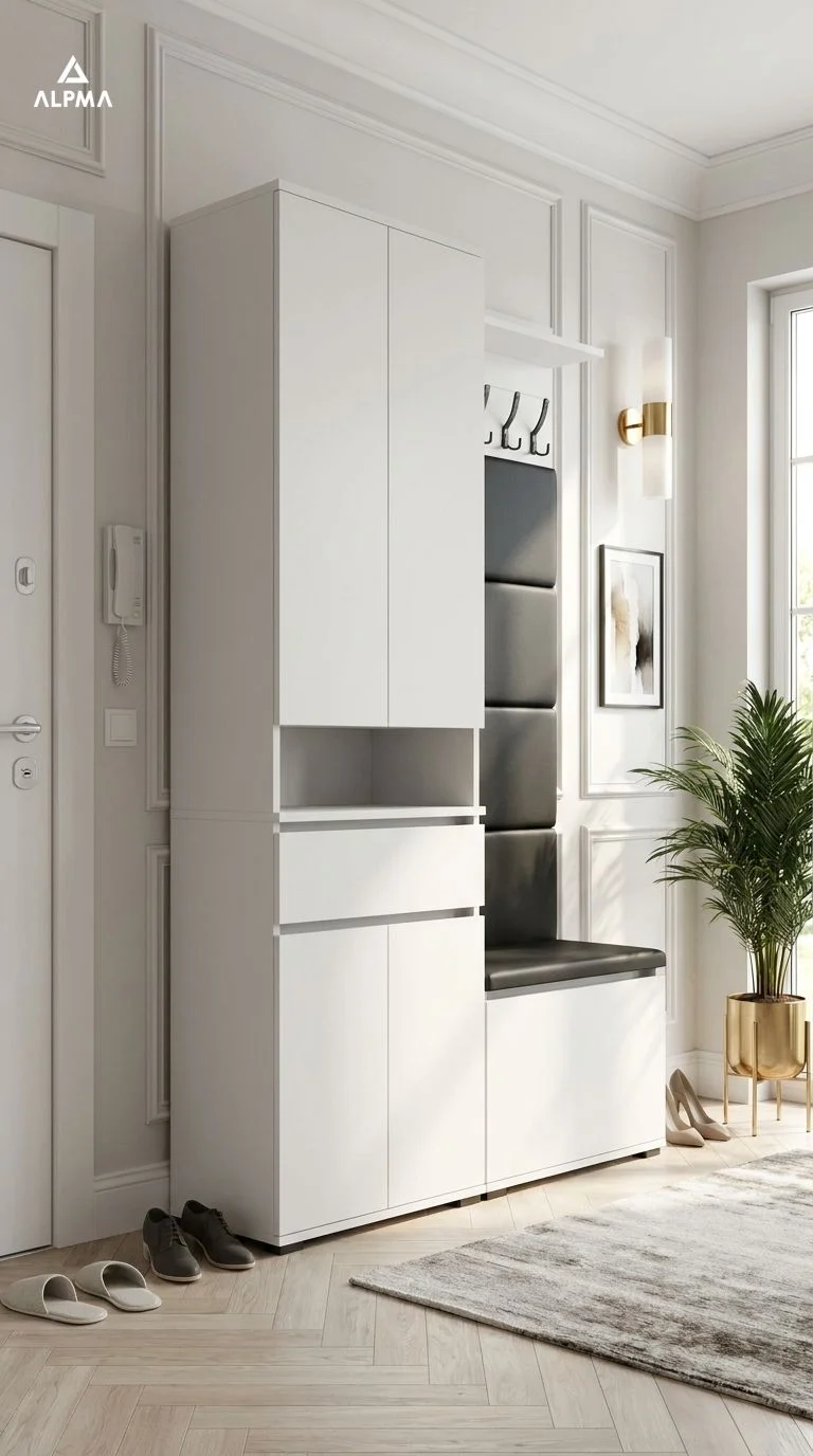 Garderoba G4 120x36cm SUPRA60 VB60 WP60 4 Panele D1 N1 BIALY
