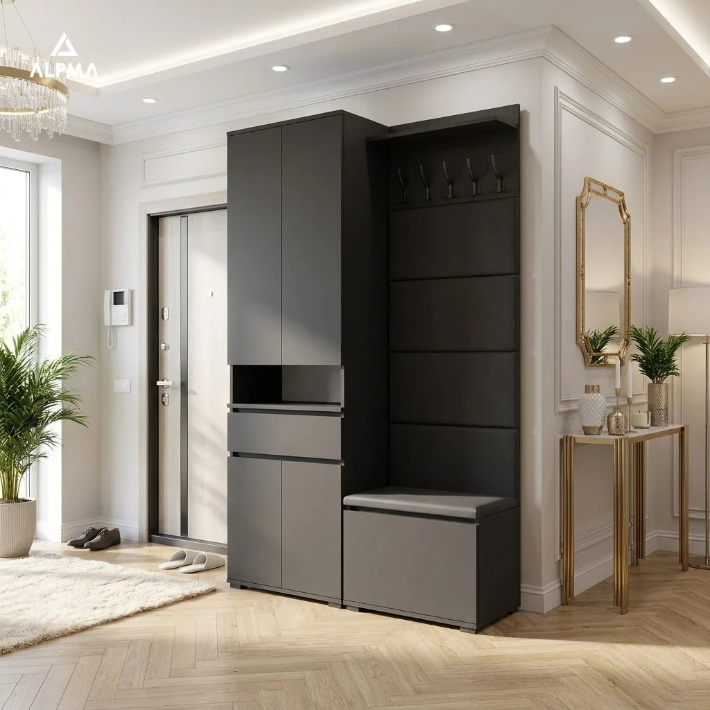 Garderoba G4 120x30cm SUPRA60 VB60 WP60 4 Panele D1 N1 CZARNY
