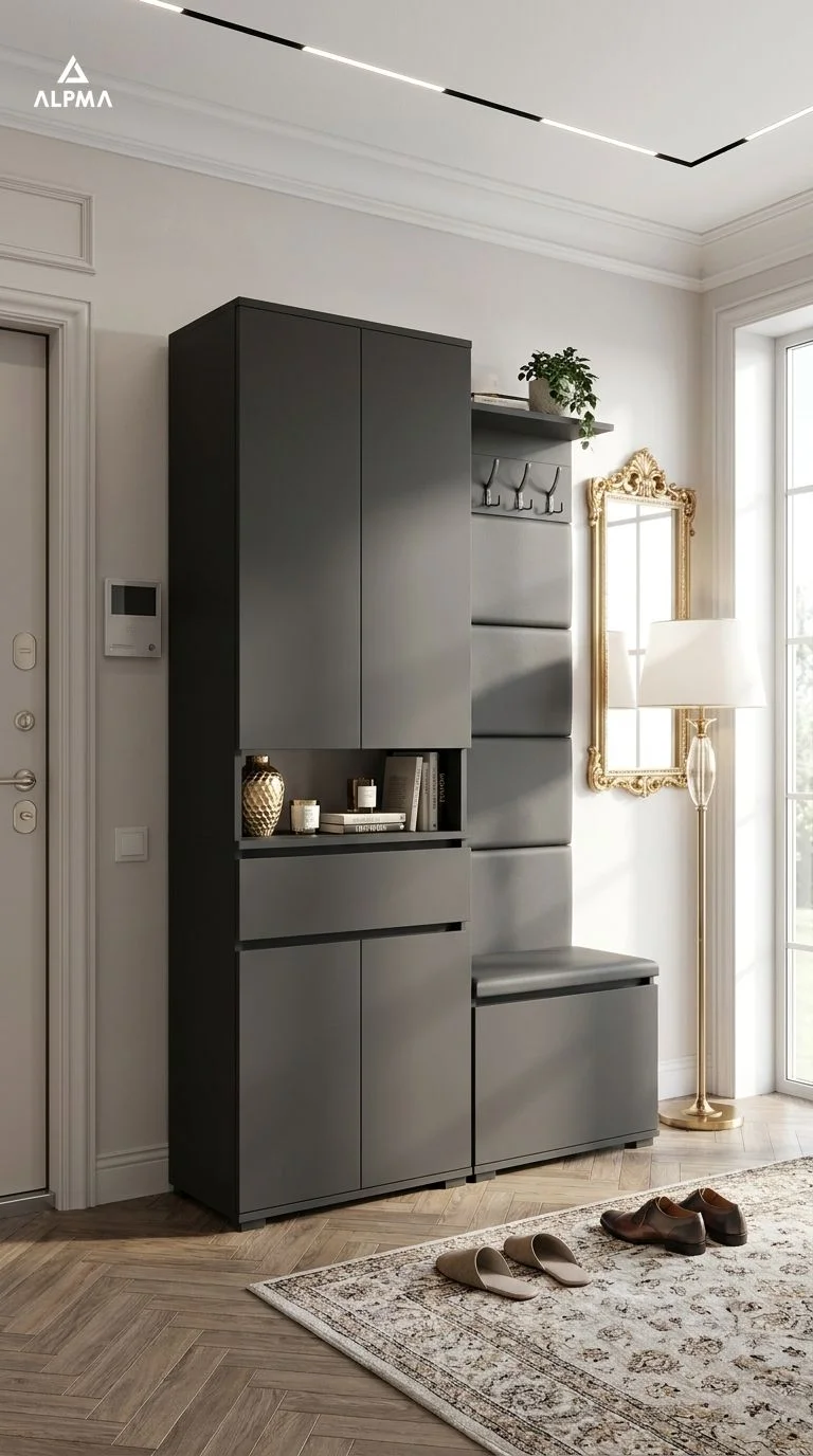 Garderoba G4 120x36cm SUPRA60 VB60 WP60 4 Panele D1 N1 CZARNY