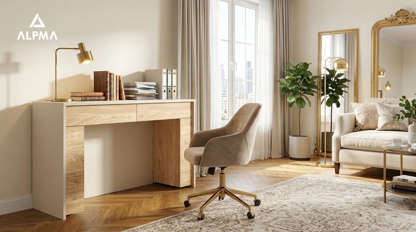 Biurko MX-BIURKO1 150×40×80 cm D1n0 KASZMIR DRZWI-1-OLEJOWANY DRZWI-2-OLEJOWANY FRONT-OLEJOWANY