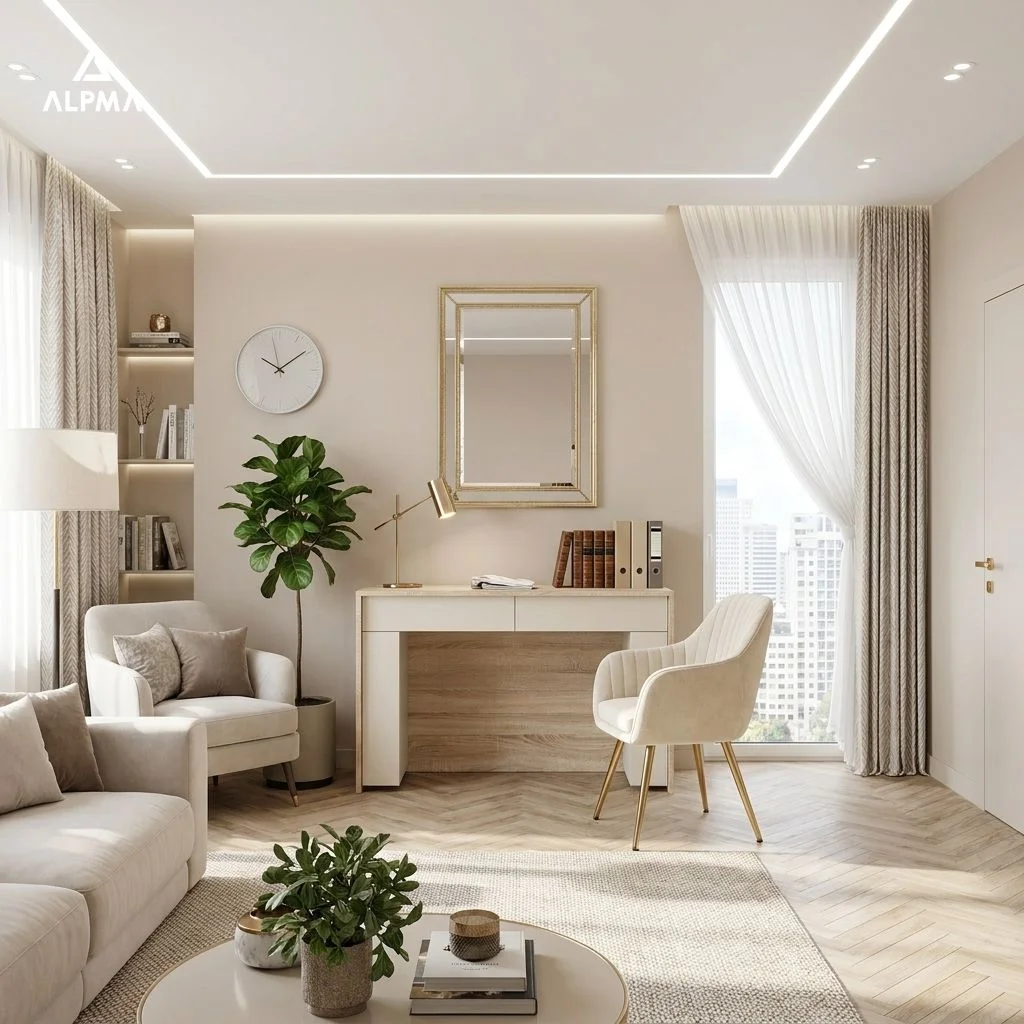 Biurko MX-BIURKO1 120×40×80 cm D1n0 SONOMA DRZWI-1-KASZMIR DRZWI-2-KASZMIR FRONT-KASZMIR