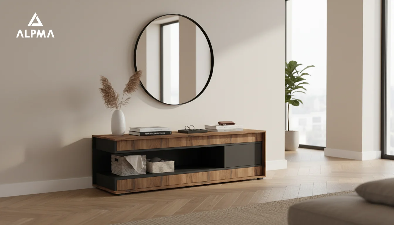 Szafka RTV RTV-2 120×40×54 cm D1N1 CZARNY DRZWI-ESTANA WG-ESTANA WD-ESTANA BOK-P-ESTANA - zdjęcie 4