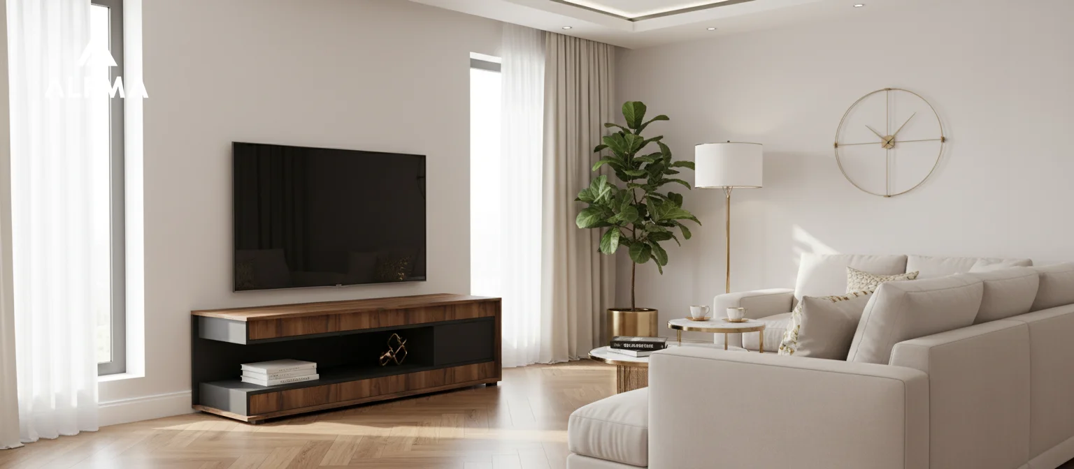 Szafka RTV RTV-2 120×40×54 cm D1N1 CZARNY DRZWI-ESTANA WG-ESTANA WD-ESTANA BOK-P-ESTANA