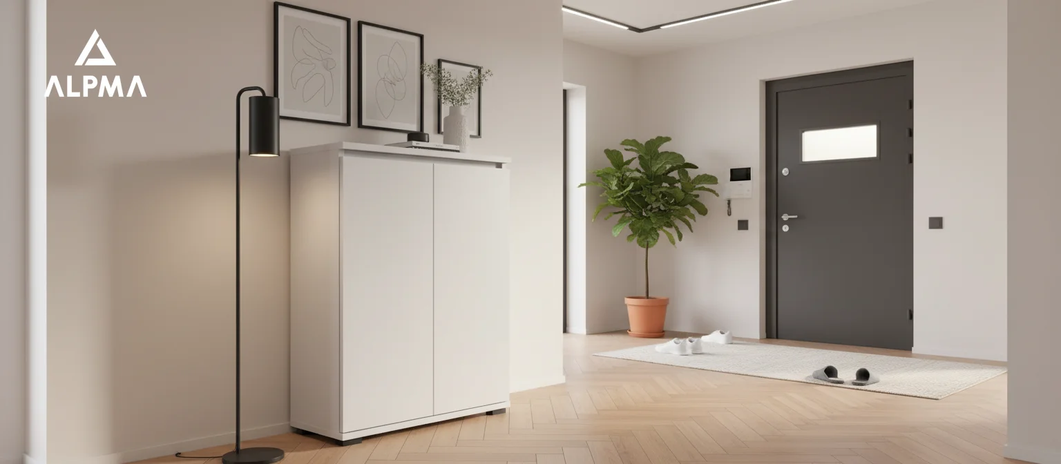 Komoda BINI 70×18×81.6 cm D1N1 BIALY