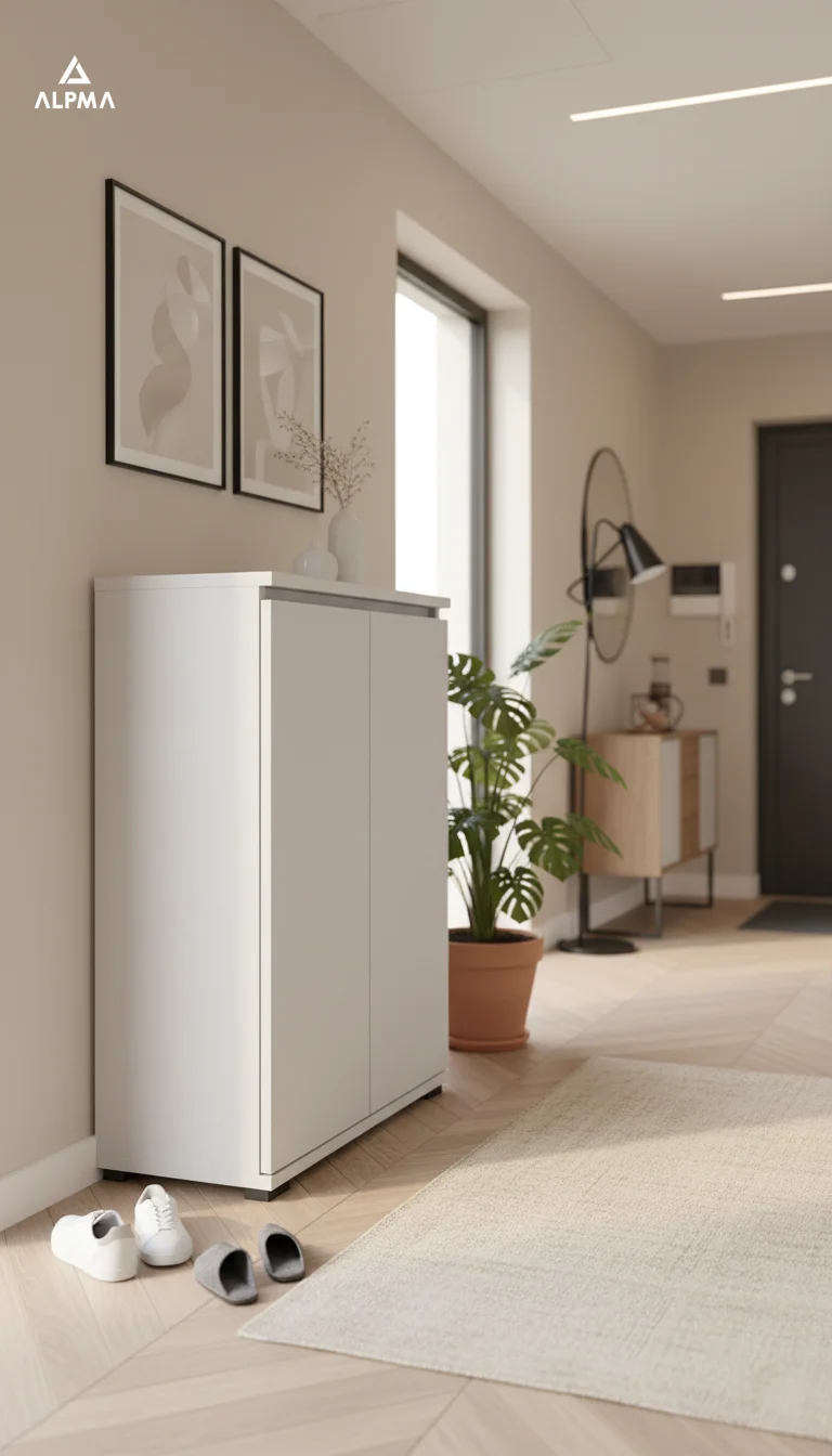 Komoda BINI 70×18×81.6 cm D1N1 BIALY