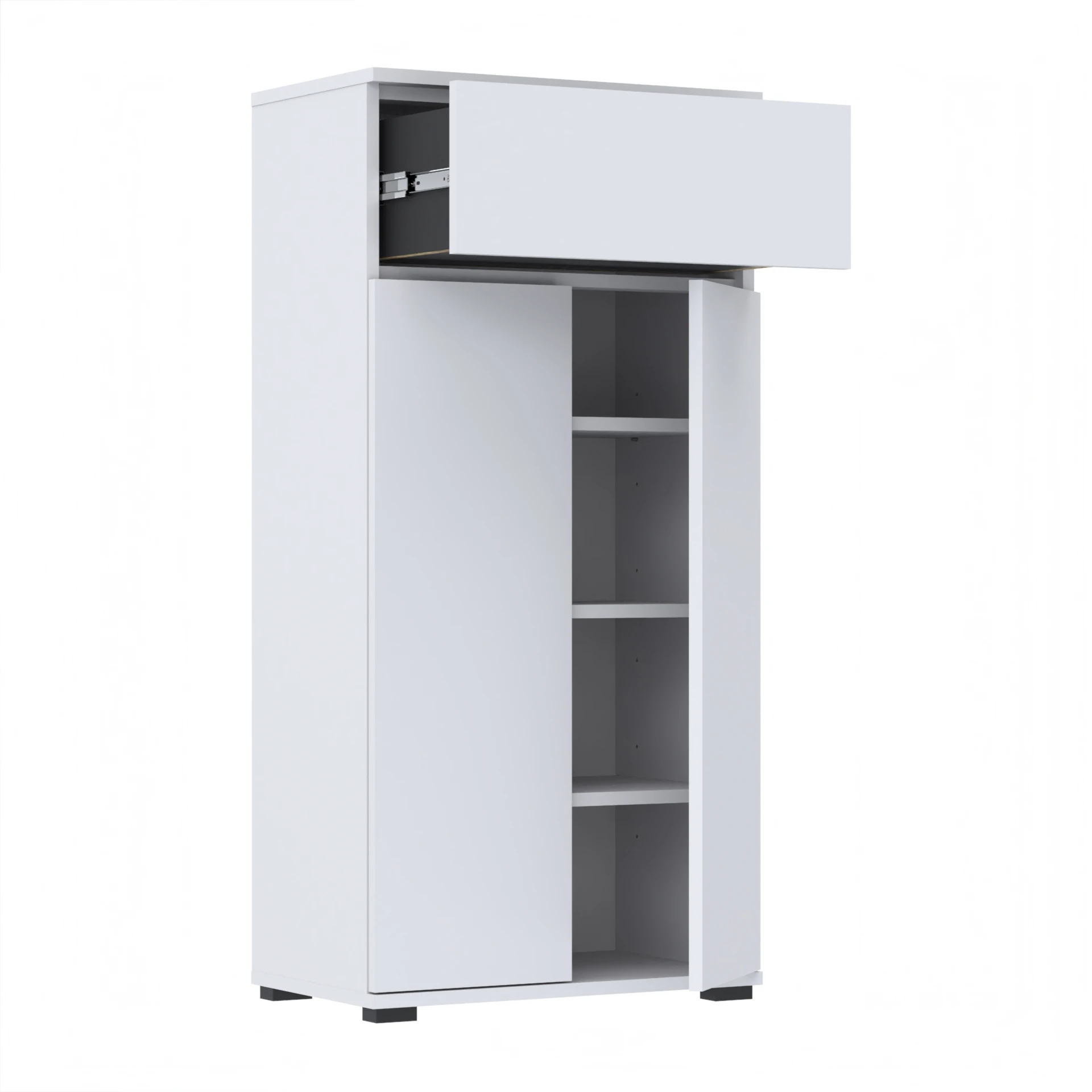Komoda szafka BONES 60×36×124 cm D1N1 BIALY