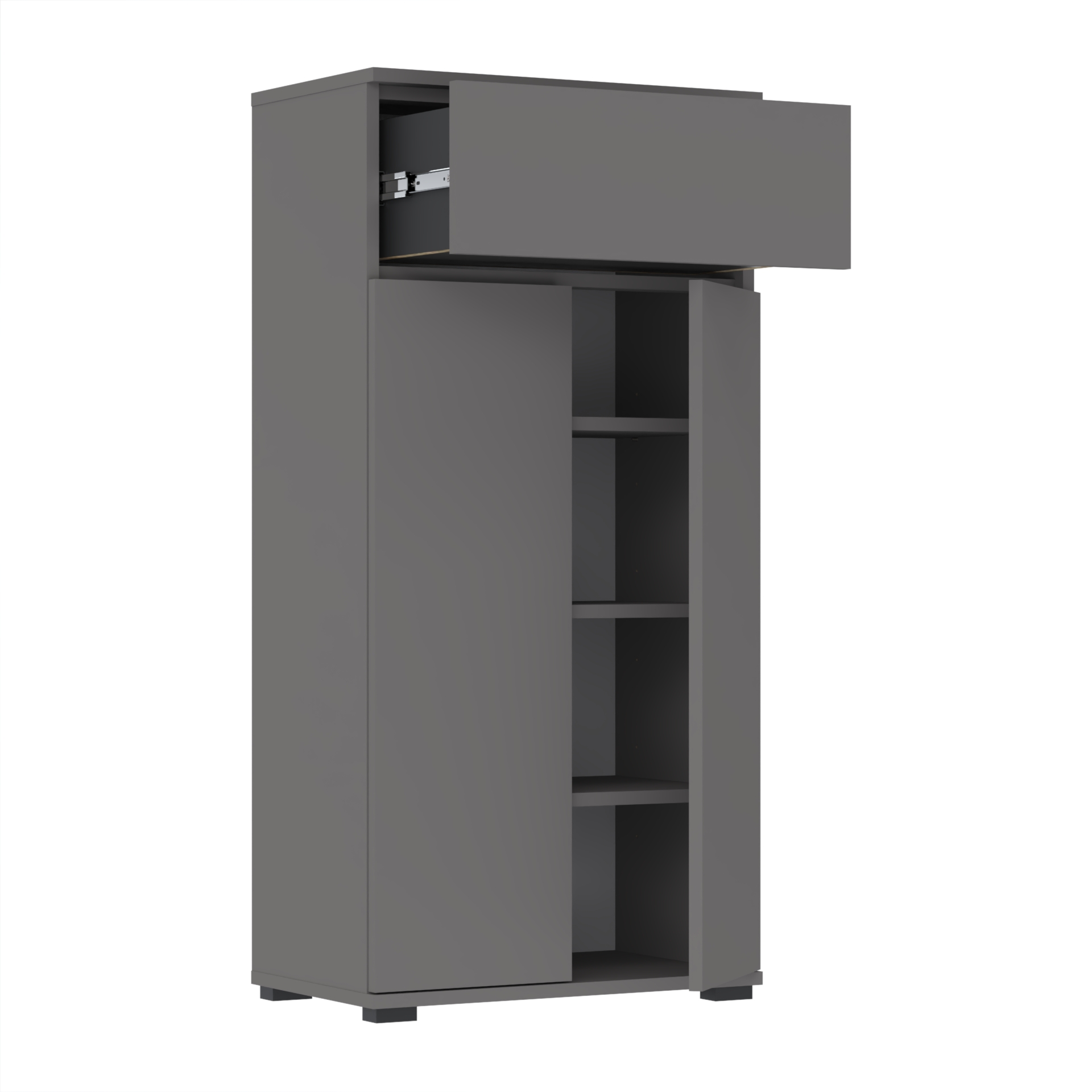 Komoda szafka BONES 60×36×124 cm D1N1 ANTRACYT