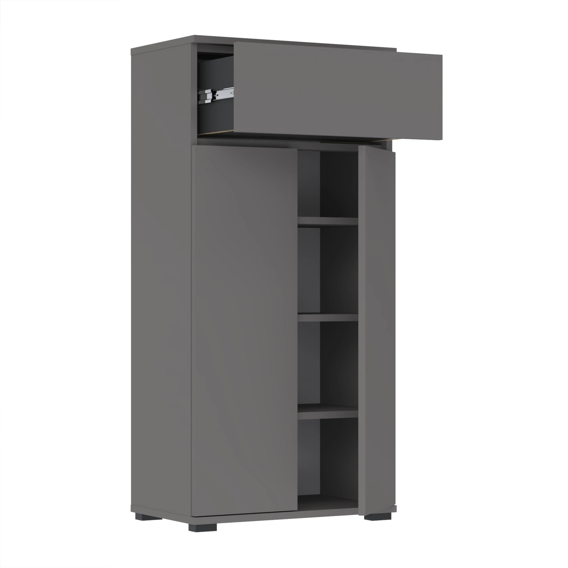 Komoda szafka BONES 60×30×124 cm D1N1 ANTRACYT