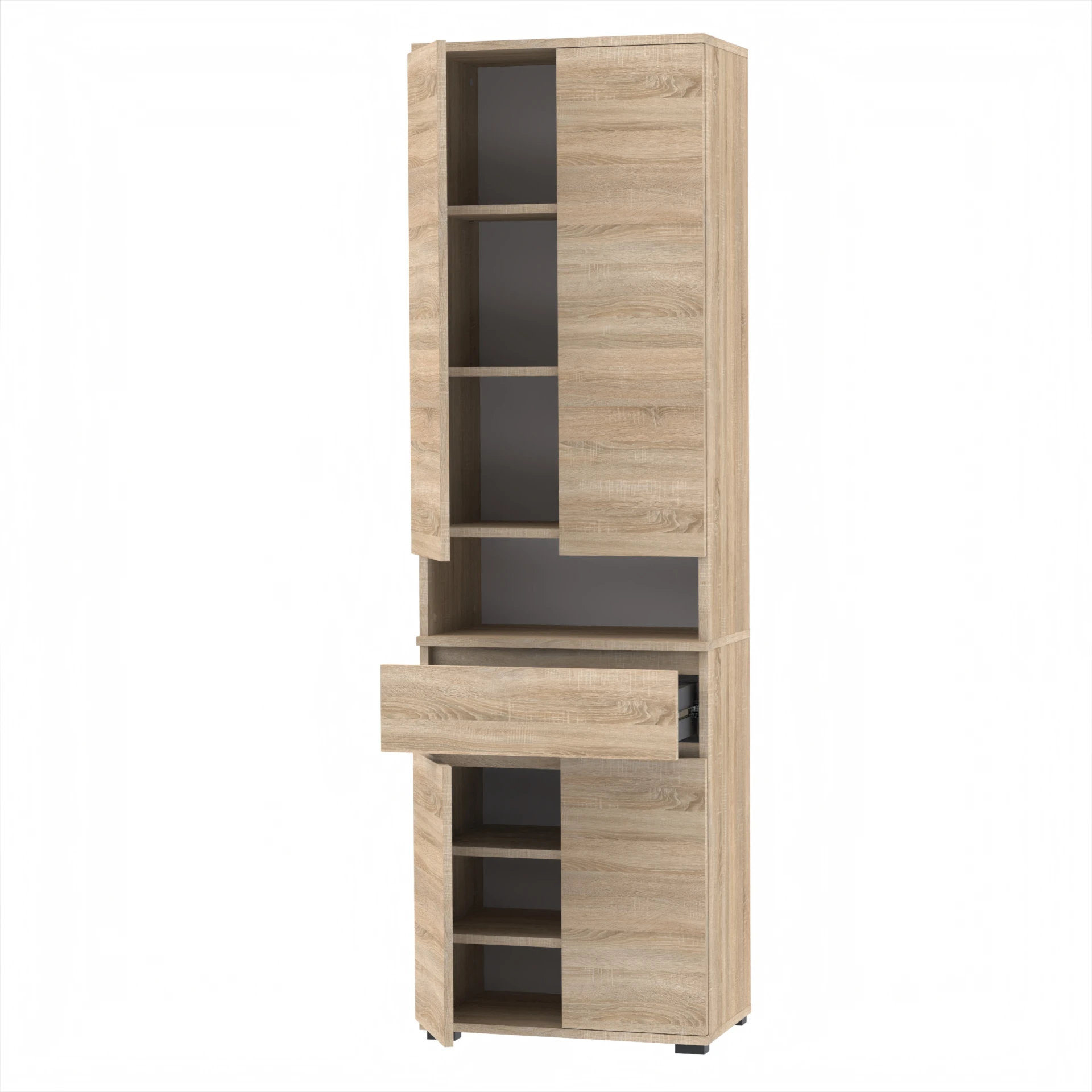 Szafka na buty słupek SUPRA 60×30×201.7 cm sypialnia salon przedpokój D1N1 SONOMA