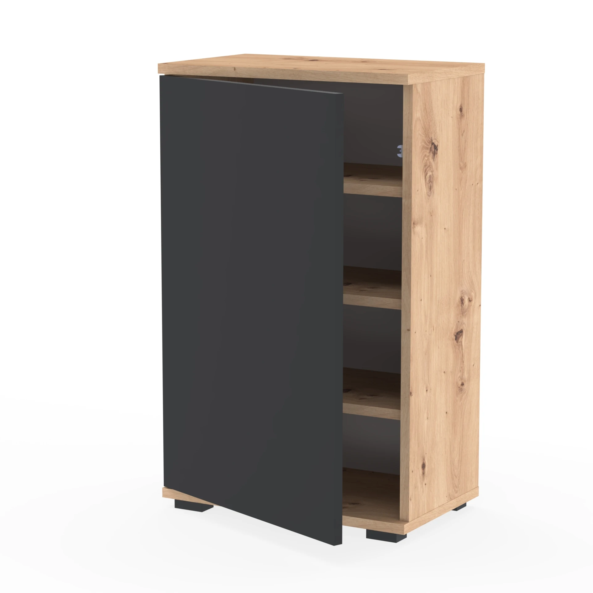 Komoda NEX-ONE 50×30×81.6 cm wysoka jakość D1N1 ARTISAN DRZWI-CZARNY
