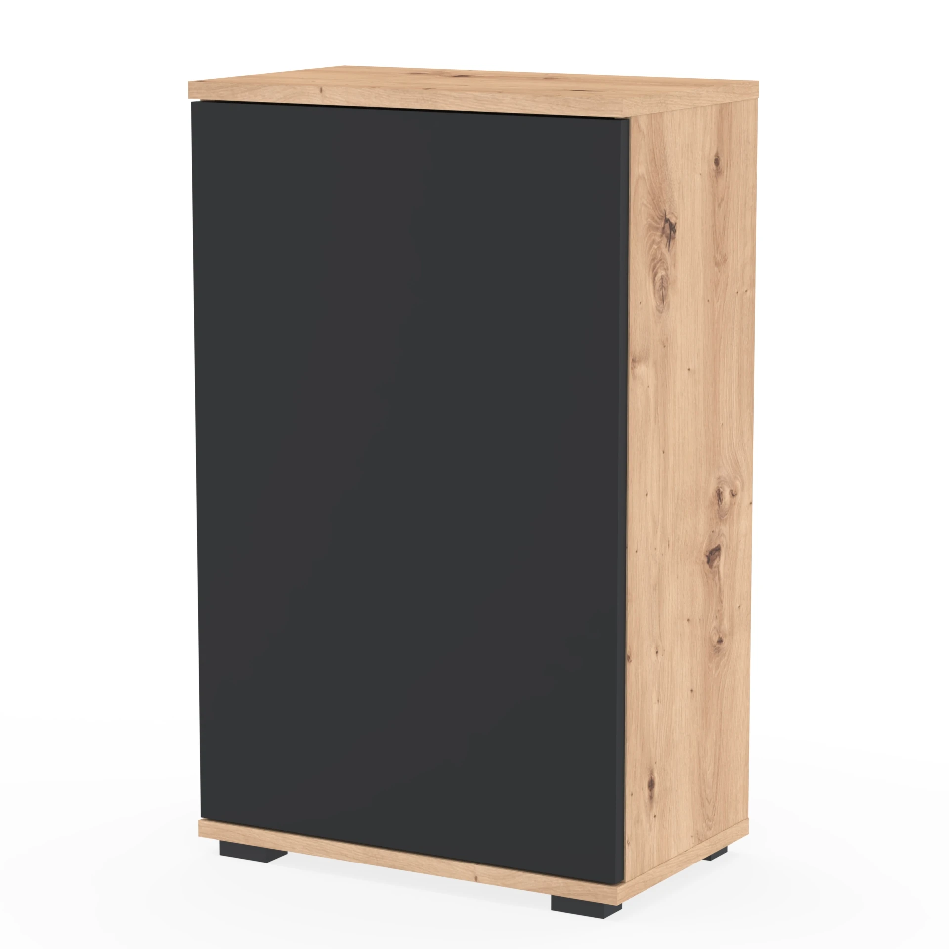 Komoda NEX-ONE 50×18×81.6 cm wysoka jakość D1N1 ARTISAN DRZWI-CZARNY
