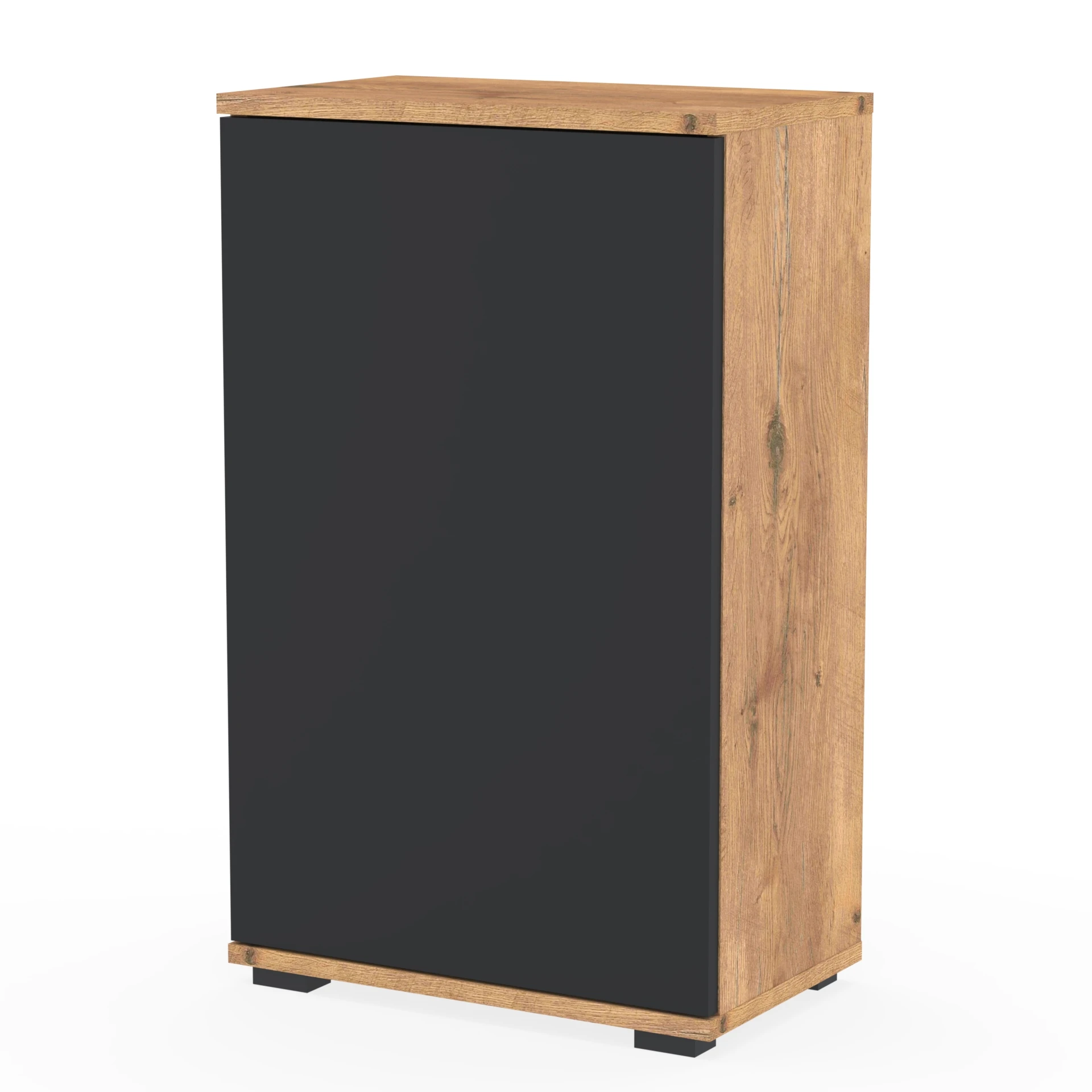 Komoda NEX-ONE 50×18×81.6 cm wysoka jakość D1N1 LANCELOT DRZWI-CZARNY