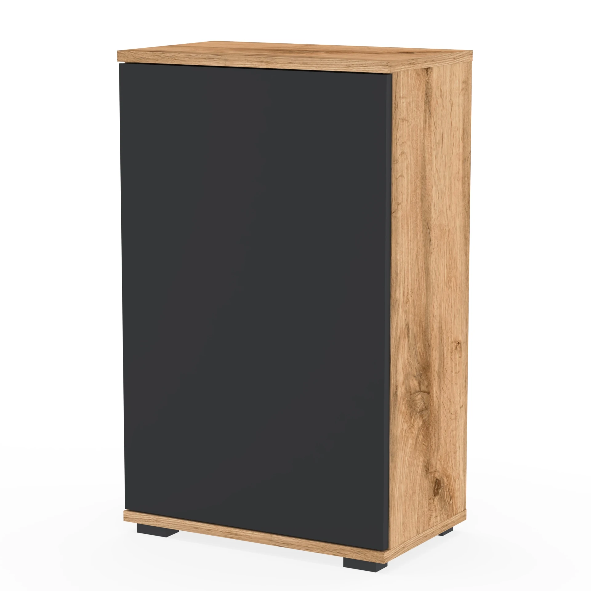 Komoda NEX-ONE 50×18×81.6 cm wysoka jakość D1N1 WOTAN DRZWI-CZARNY