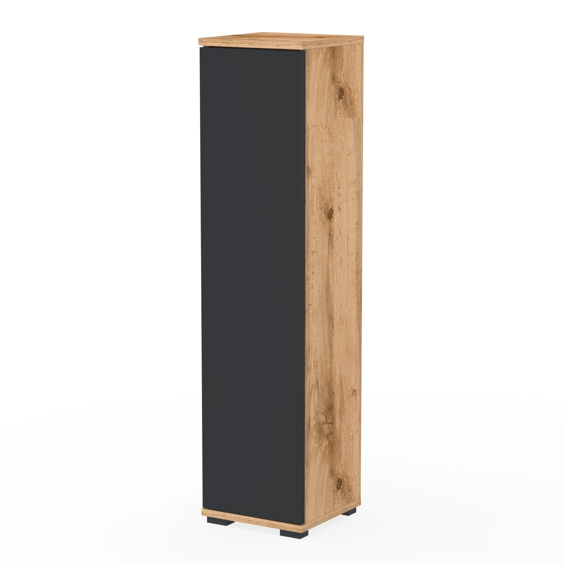 Komoda słupek NEX-ONE 40×36×175.6 cm wysoka jakość D1N1 WOTAN DRZWI-CZARNY