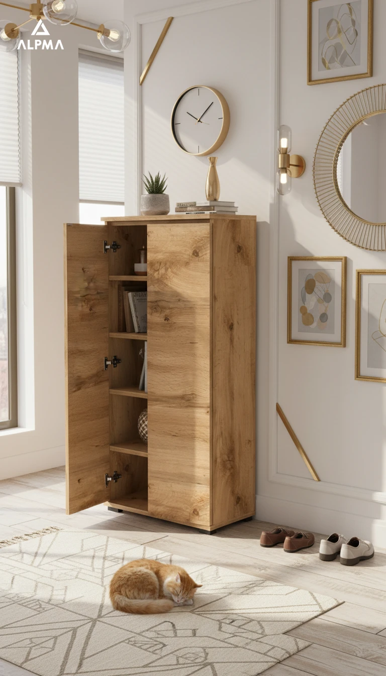 Komoda szafka BINI 60×18×175.6 cm sypialnia salon przedpokój D1N1 WOTAN