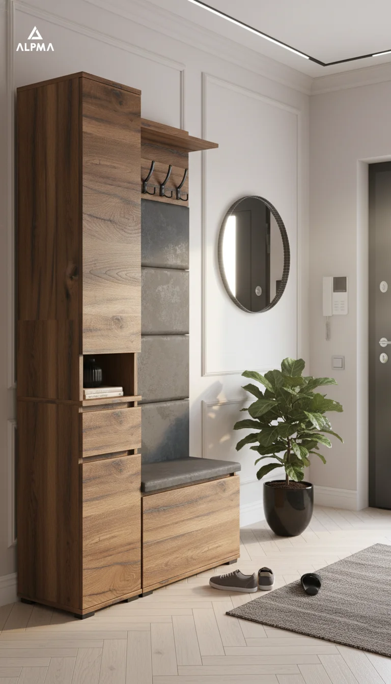 Garderoba F2 90x36cm WP60 SUPRA30 VB60 4 Panele D1 N1 ESTANA