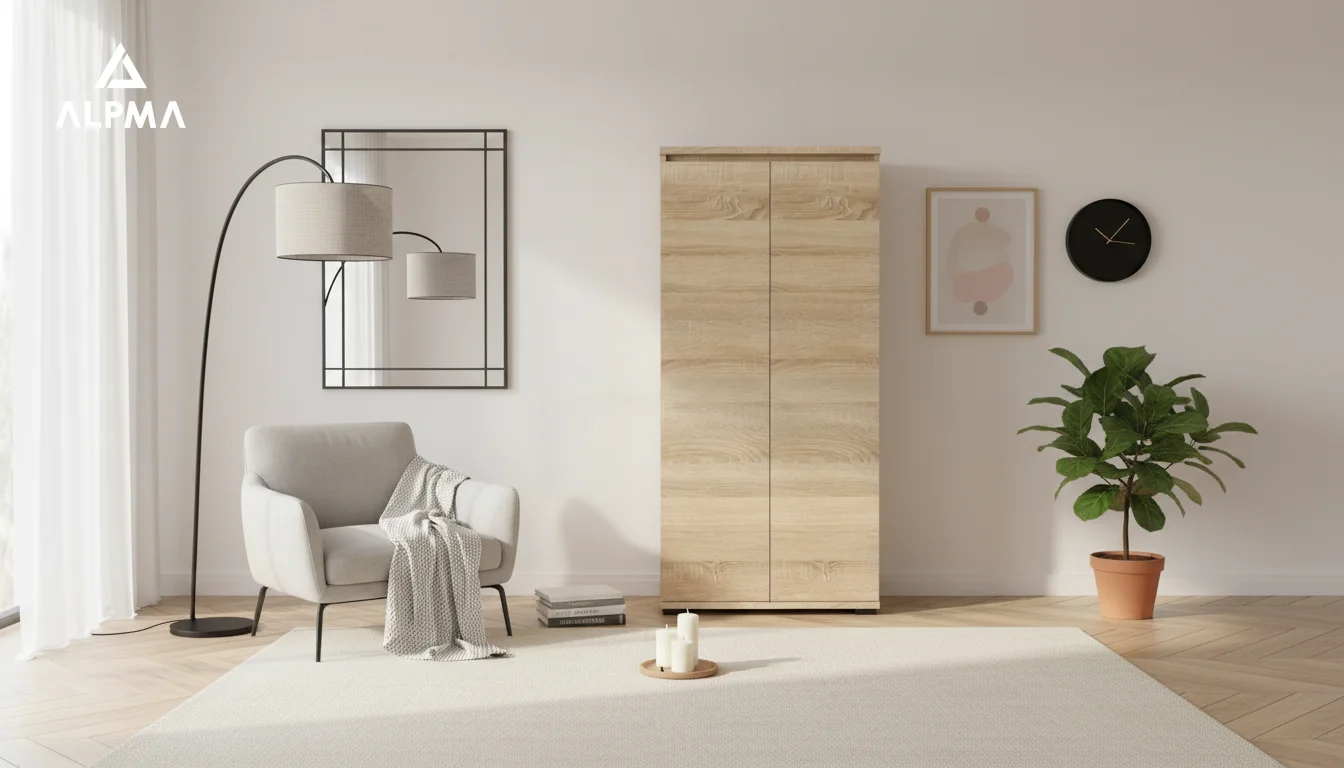 Komoda szafka BINI 60×30×175.6 cm sypialnia salon przedpokój D1N1 SONOMA