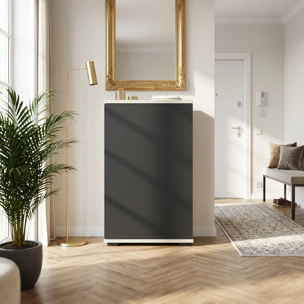 Komoda NEX-ONE 50×36×81.6 cm wysoka jakość D1N1 KASZMIR DRZWI-CZARNY - zdjęcie 4