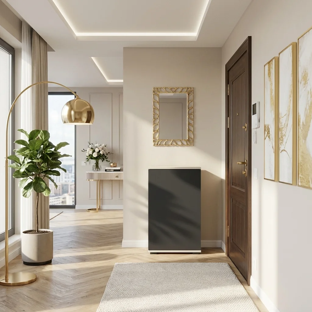 Komoda NEX-ONE 50×30×81.6 cm wysoka jakość D1N1 KASZMIR DRZWI-CZARNY