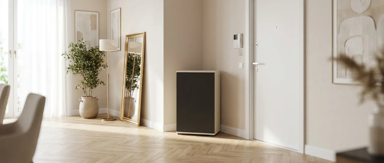 Komoda NEX-ONE 50×18×81.6 cm wysoka jakość D1N1 KASZMIR DRZWI-CZARNY