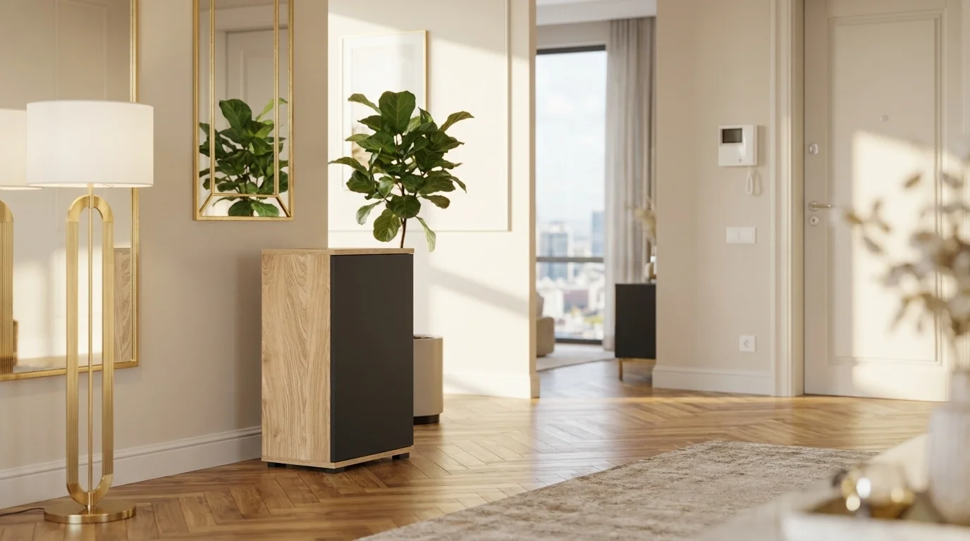 Komoda NEX-ONE 60×30×81.6 cm wysoka jakość D1N1 OLEJOWANY DRZWI-CZARNY